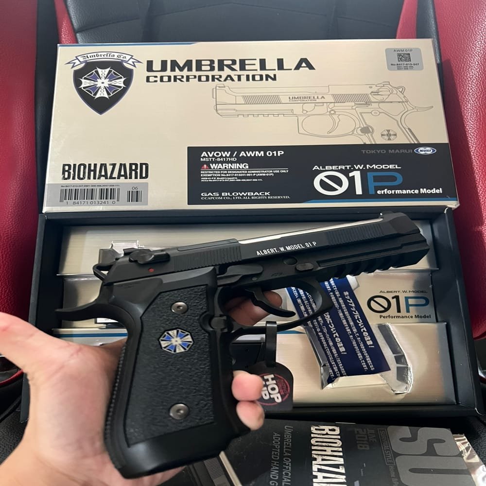Tokyo Marui Biohazard Albert.W.Model 01P – Umbrella Corporation GBB Airsoft Pistol 6mm (4)