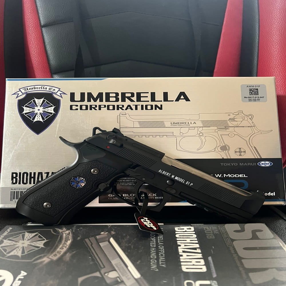 Tokyo Marui Biohazard Albert.W.Model 01P – Umbrella Corporation GBB Airsoft Pistol 6mm (7)