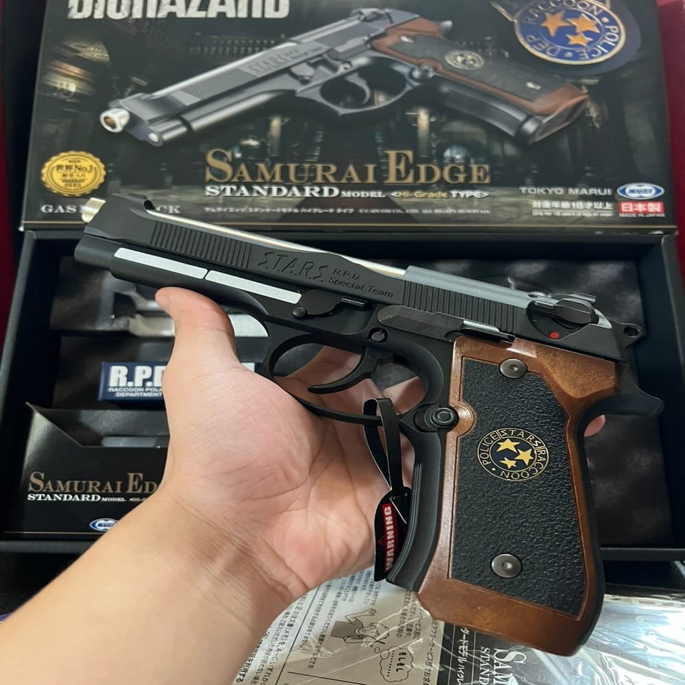 Tokyo Marui Samurai Edge Std. High Grade GBB Airsoft – Resident Evil Biohazard Pistol 6mm (3)