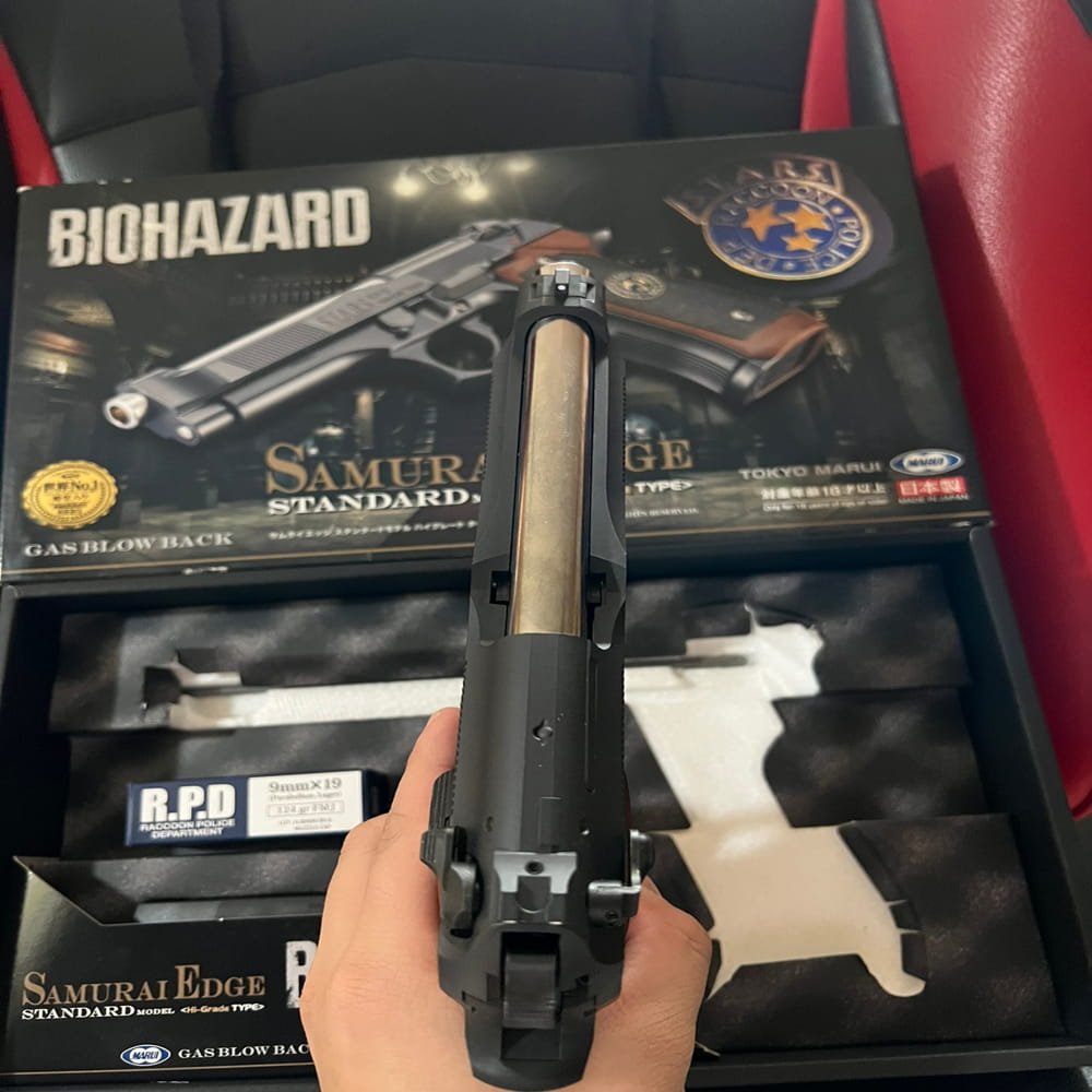 Tokyo Marui Samurai Edge Std. High Grade GBB Airsoft – Resident Evil Biohazard Pistol 6mm (8)