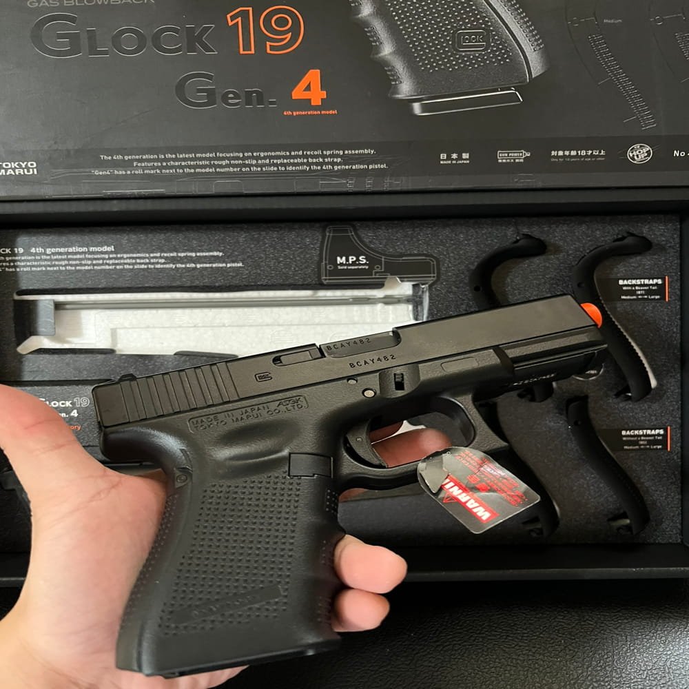 okyo Marui Glock 19 Gen 4 GBB Airsoft – Compact Gas Blowback Pistol 6mm (5)